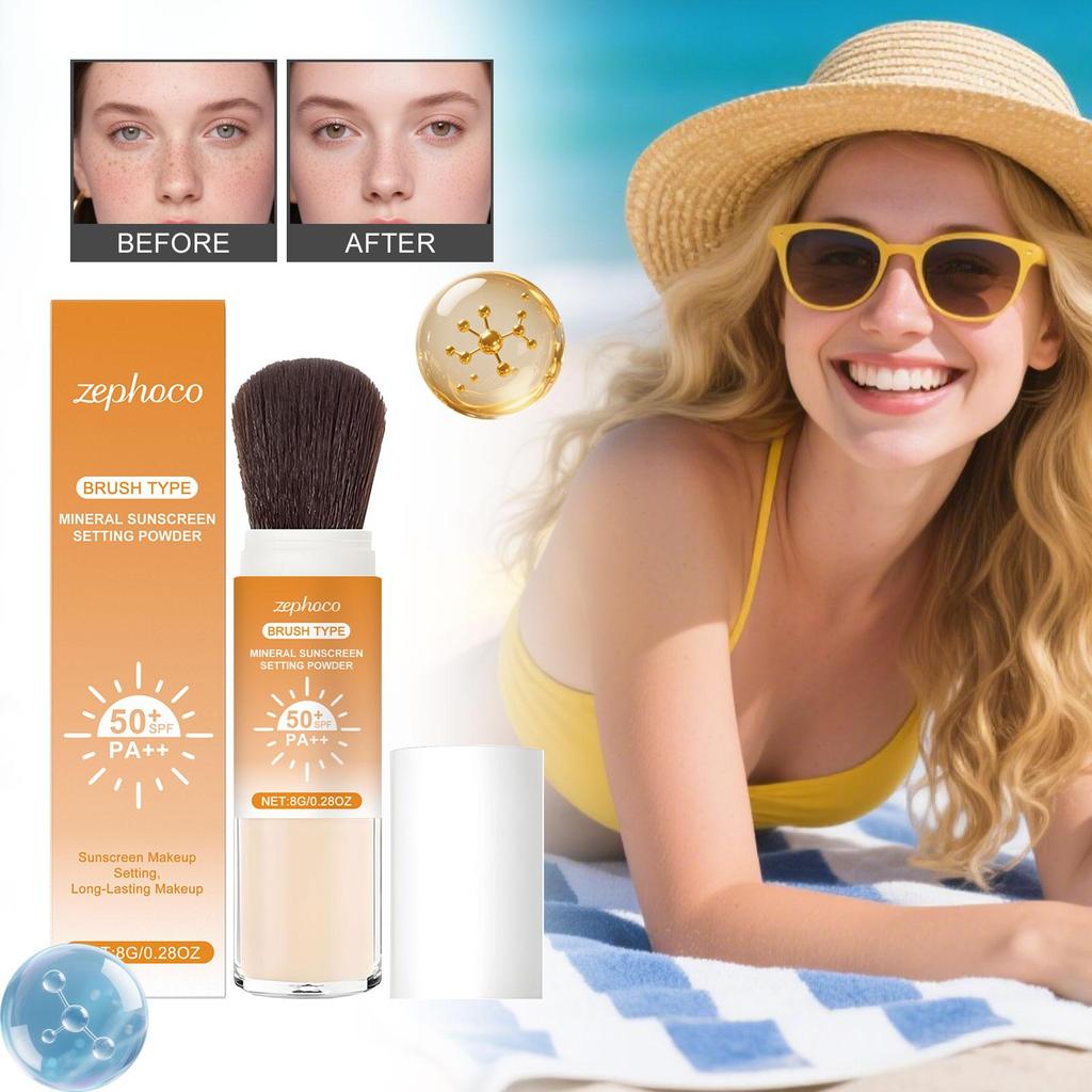 Финишная пудра макияж контроль жирности водостойкая стойкая матовая Pa++ Spf 50 для лица защита от солнца пудра косметическая