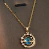 Exquisite Blue Starry Sky Planet Pendant Necklace Light Luxury Zircon Stars And Moon Clavicle Chain Necklace Jewelry Gift