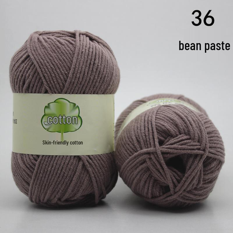 Пряжа из гребенного 5-слойного молочного хлопка для вязания и вязания крючком своими руками - Набор материалов средней толщины для шарфа и пледа