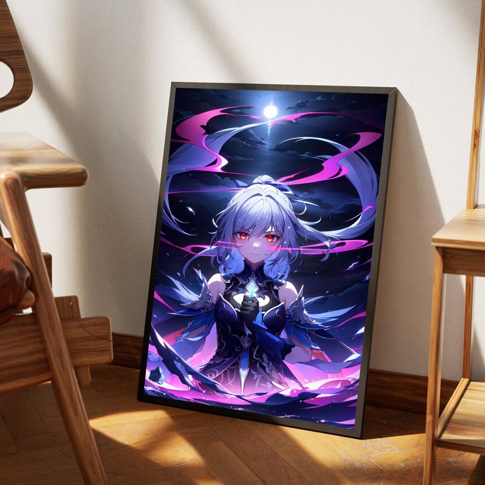 Игра Honkai Star Rail Jingliu Винтажные постеры Липкие печатные издания Постеры Художественные работы Постеры Наклейки на стену