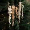 Crystal Bud Crystal Grape Pendant Long Branch Xmas Tree Ornament Christmas Decoration