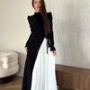 2023 Autumn Fashion Pleated Long Sleeve Two-Piece Design Dress