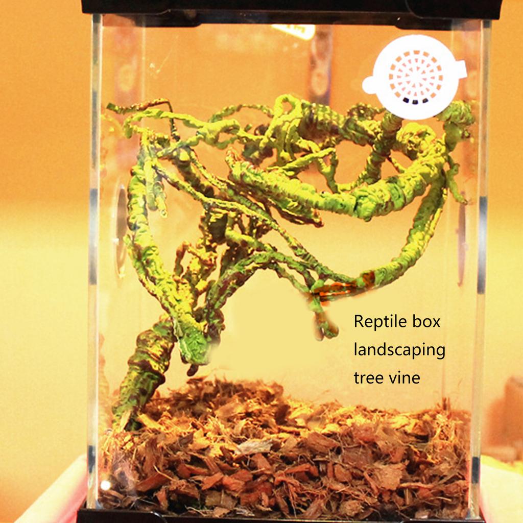 Искусственные лианы с естественным видом для стеклянных террариумов для рептилий, ландшафтная лиана для лазания питомцев, устойчивая к погодным условиям