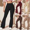 Slim Knitted High Waist Flare Pants Women Straight Casual Yoga Pants 2023 Autumn Fashion Lift Hip Female Trousers Pantalon 28432