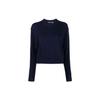 Polo FW22 Solid Logo Embroidered Long Sleeve Wool Sweater Women Sweater Blue 211872736-005