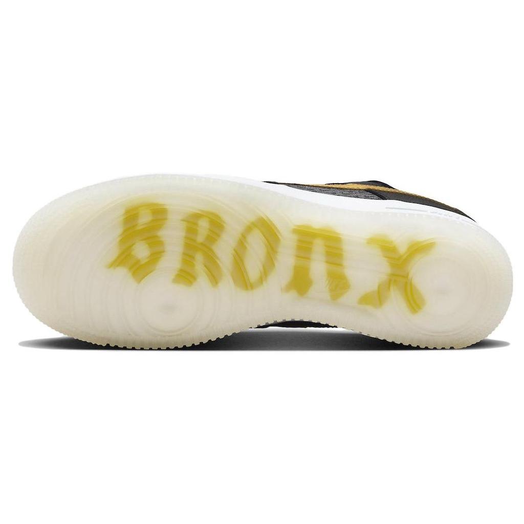 Nike Air Force 1 Low Premium Bronx Origins — мужские кроссовки к 50-летию, черный металлик-золото-белый FN6835-010