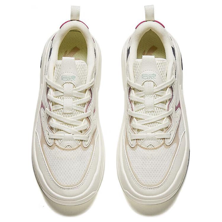 New Anta Slip-Resistant Low-Top Skateboard Shoes Women's White Purple 122428854-2