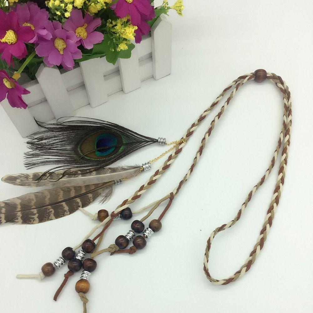 Стильный головной убор с перьями павлина, повязка на голову с перьями, индийские аксессуары для волос, женские повязки для волос с кисточками