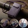 Multi-function Cellphone PU Leather 9 Card Slots Wallet Case with 2 Ropes for iPhone Samsung Xiaomi Anti-theft Brush Universal Size Zipper Bag