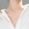 Long Chain Bar Pendant Neck Choker Chic Sweater Chain Fashion Triangle Tassel Necklace