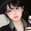 Винтажная оправа для очков Cat Eye из сплава с защитой от синего света Женские Очки INS Корейские Декоративные Компьютерные Прозрачные Очки Модные Очки