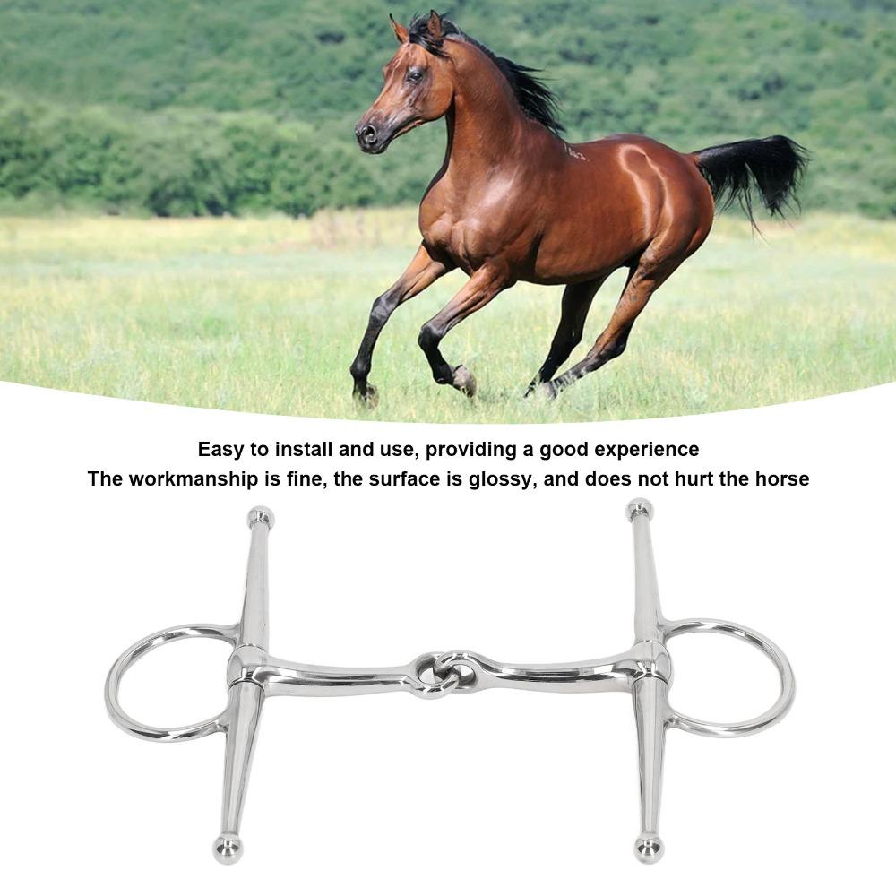 Ring Style Full Cheek Bit Jointed Design Horse Mouth Bit Horse Snaffle Bit Equestrian Training