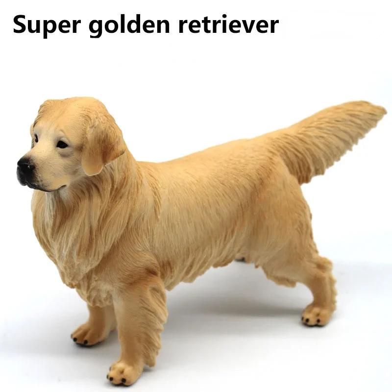 Realistic Golden Retriever Model Large Lifelike Dog Statue Pet Decor Educational Toy Birthday Gift