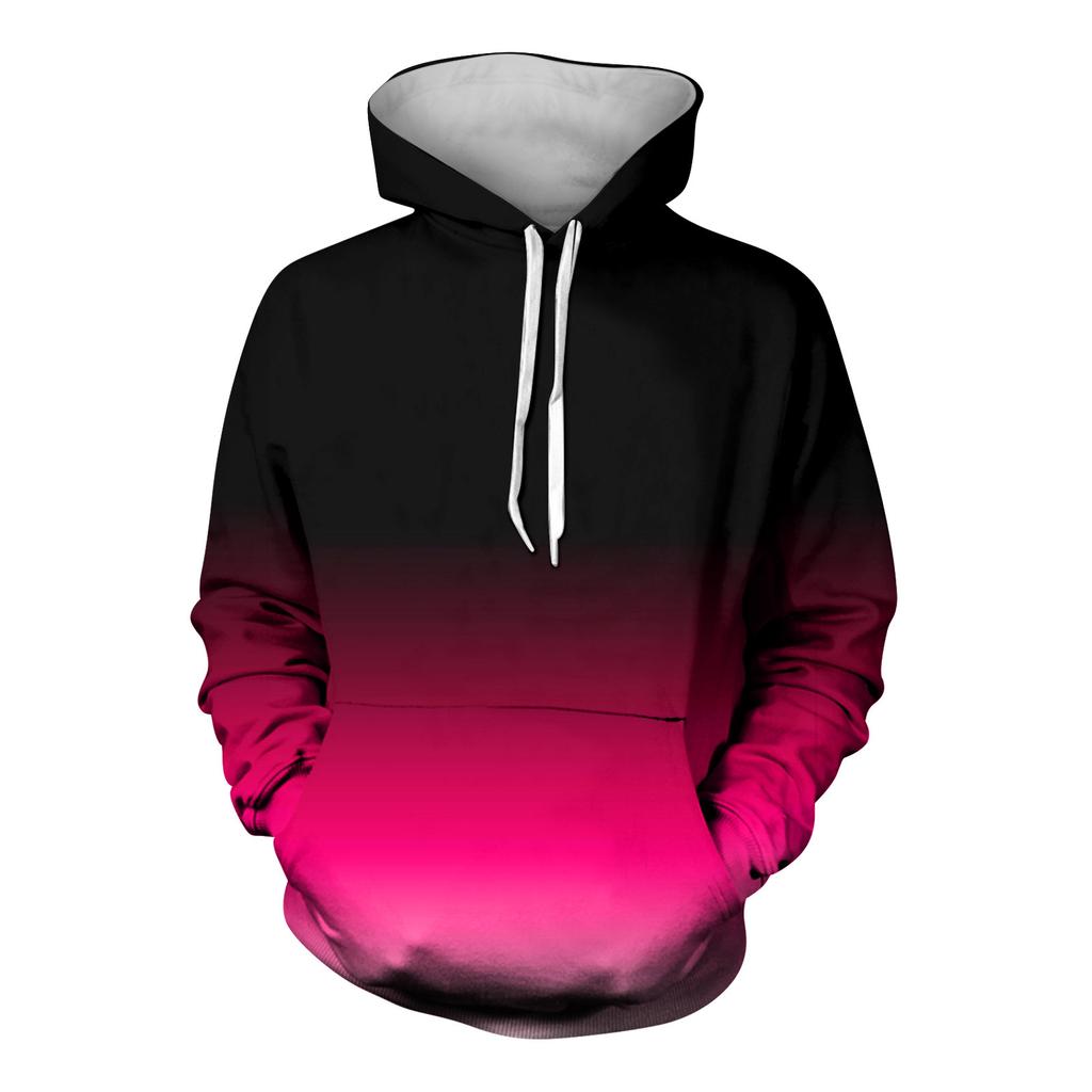 Модный свободный мужской и женский свитер с капюшоном с длинным рукавом и принтом