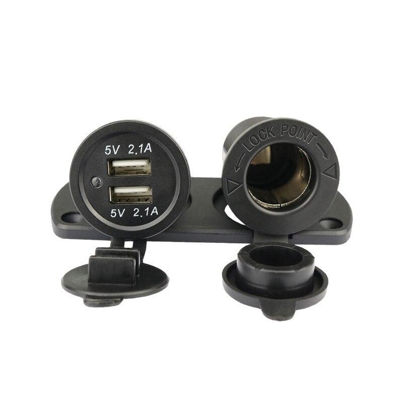 Разветвитель розетки 12 В 4,2 А, двойной USB-адаптер зарядного устройства для автомобиля, лодки, морского мотоцикла