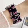 Suitable for Apple s10 watch with applewatch98765 generation SE leopard print KT cat bow silicone strap