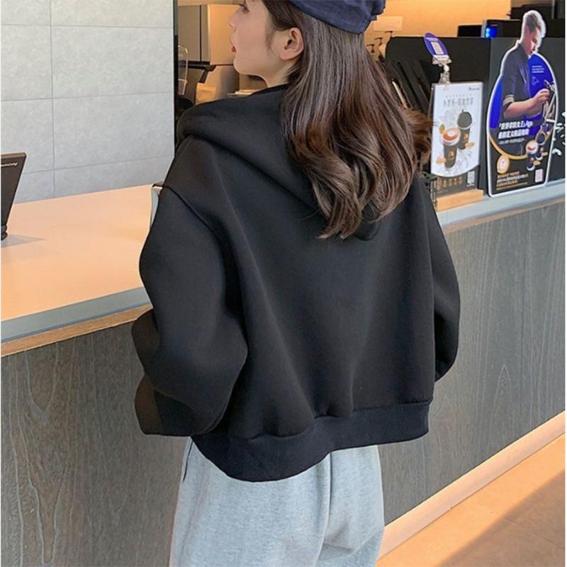 Короткая куртка, женский весенне-осенний свитер, женский однотонный кардиган с длинными рукавами, топы, бархатные женские топы