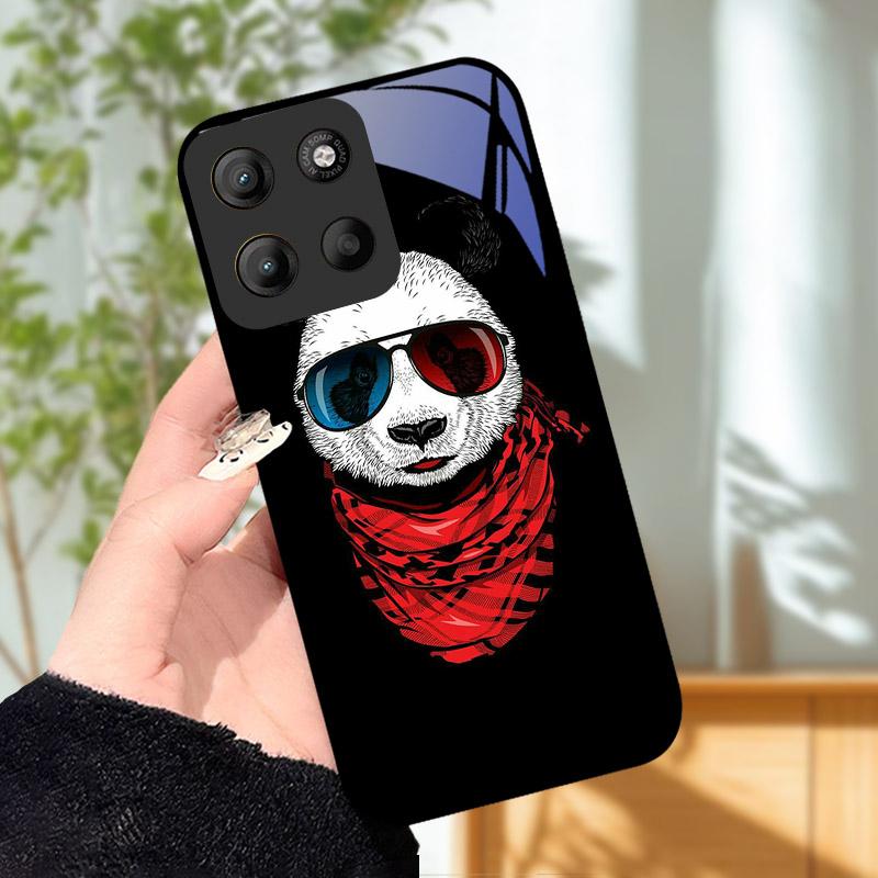 For Motorola Moto G15 Case Coque For Motorola MotoG15 Phone Case Luxury Tempered Glass Phone Cover G 15 Camera Protective Shell