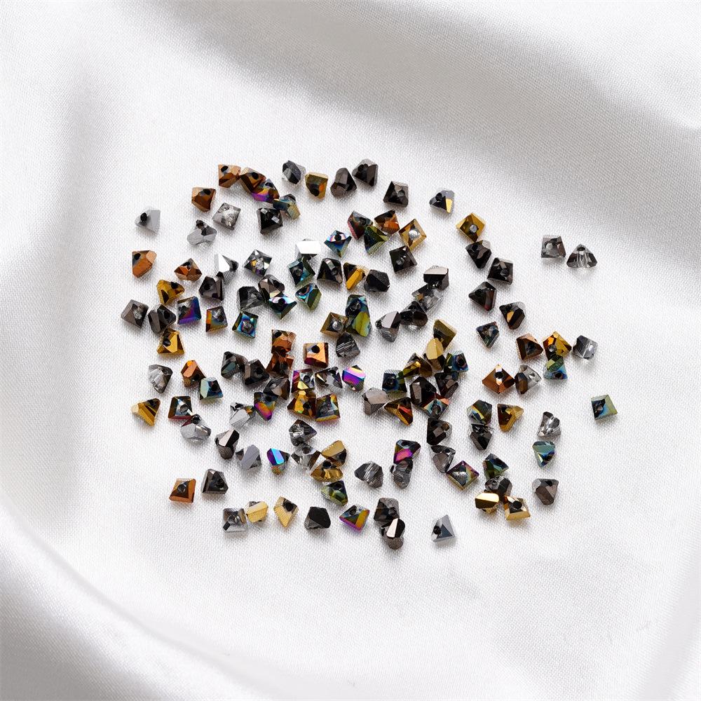 Гальванизированные стеклянные хрустальные бусины-треугольники 4 мм/6 мм для DIY серег и браслетов.