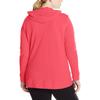 Women's Casual Solid Color Long Sleeve Loose Full Zip-Jersey Hoodie Tops Plus