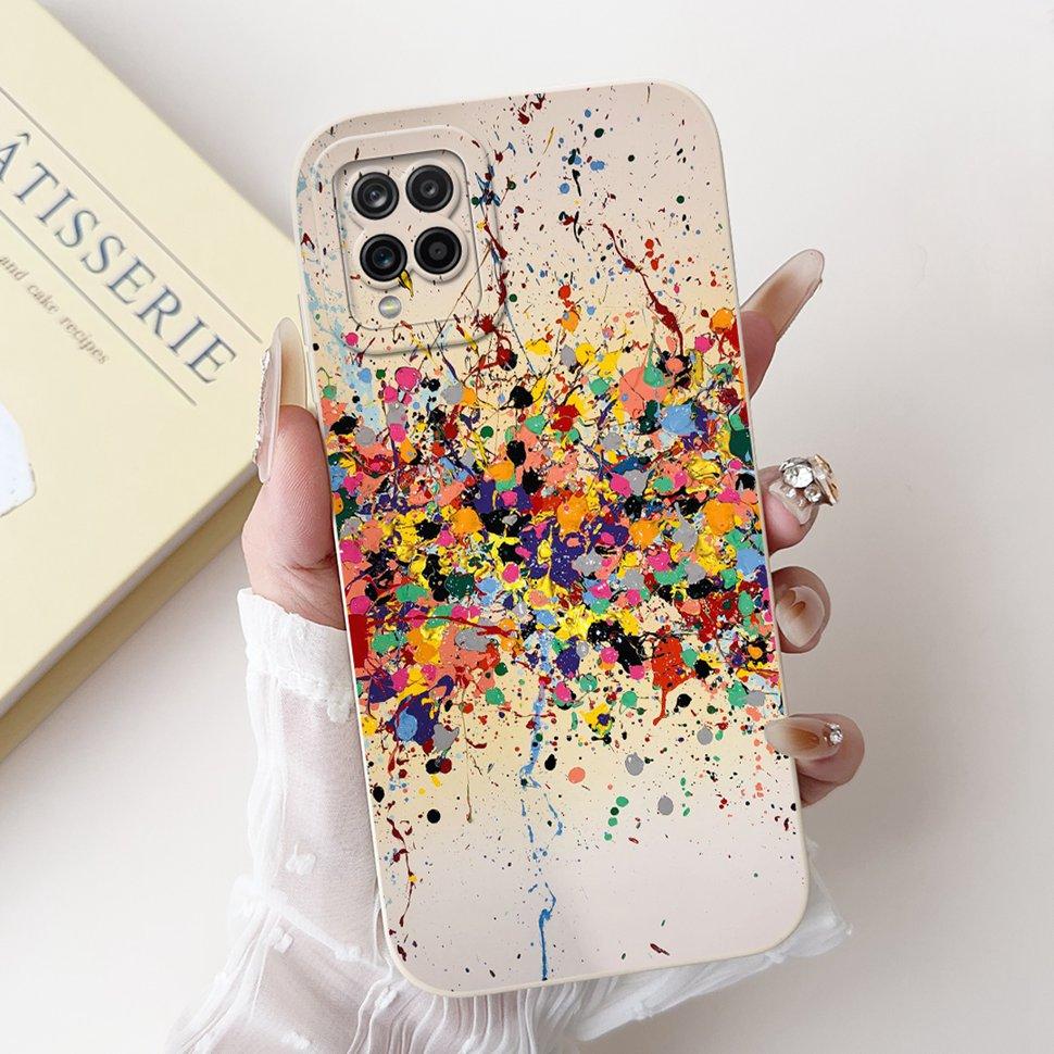 For Samsung Galaxy A12 Case Colorful Flower Panda Cartoon Cover Soft Slim Phone Cases For Samsung  A12 GalaxyA12 Back Cover