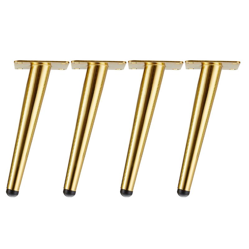 4Pcs Furniture Legs Coffee Table Legs, Black and Gold Metal Home DIY Projects Sofa Leg TV Cabinet Leg,Chair Leg,Ottoman Leg