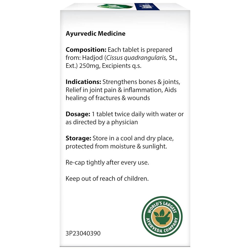 Dabur Hadjod Tablets - 60 Tablets | Natural Bone & Joint Support Supplement | Promotes Mobility, Bone Density & Fracture Healing