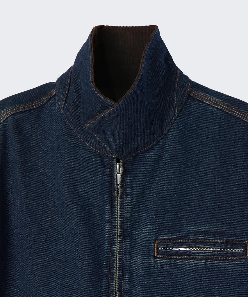 Musinsa Standard Denim Zip-Up Work Jacket [Dark Blue]