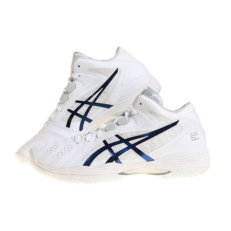 Asics Gel-Hoop V13 Кроссовки для баскетбола с круглым носком, текстильным верхом и низким профилем, унисекс, бело-синие, 1063A054-100