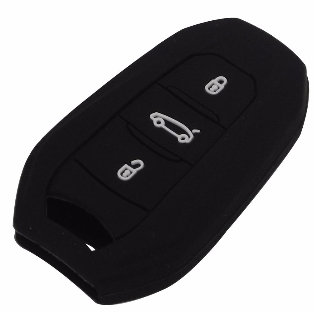 Силиконовый чехол для ключа jingyuqin 3 Buttons для Peugeot 508 301 2008 3008 4008 407 408 Citroen C5 C6 C4L CACTUS C3XR DS Smart Key