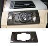 LHD Car Carbon Fiber ABS Head Lamp Switch Decorative Frame Cover Trim Interior Stickers Accessories For BMW 3 Series E90 2005-12