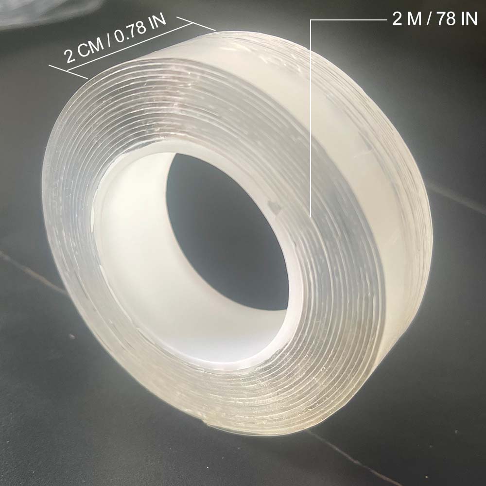 Nano Double-Sided Tape Grip Reusable Traceless Removable Transparent Adhesive Sticker Kitchen Bathroom Washable Tapes
