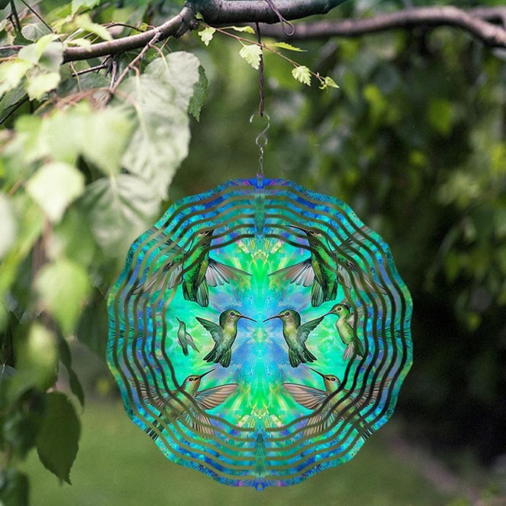 10 Inch Hanging Wind Chime Outdoor Rotating Wind Chime Artistic Balcony Lawn Decor Creative Gift for Spring Summer Relatives Friends