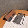 Кожаный чехол-подставка для Samsung Galaxy Z Fold 8 7 6 5 4 3 Удобный захват Ударопрочная защита центральной оси Тонкая крышка