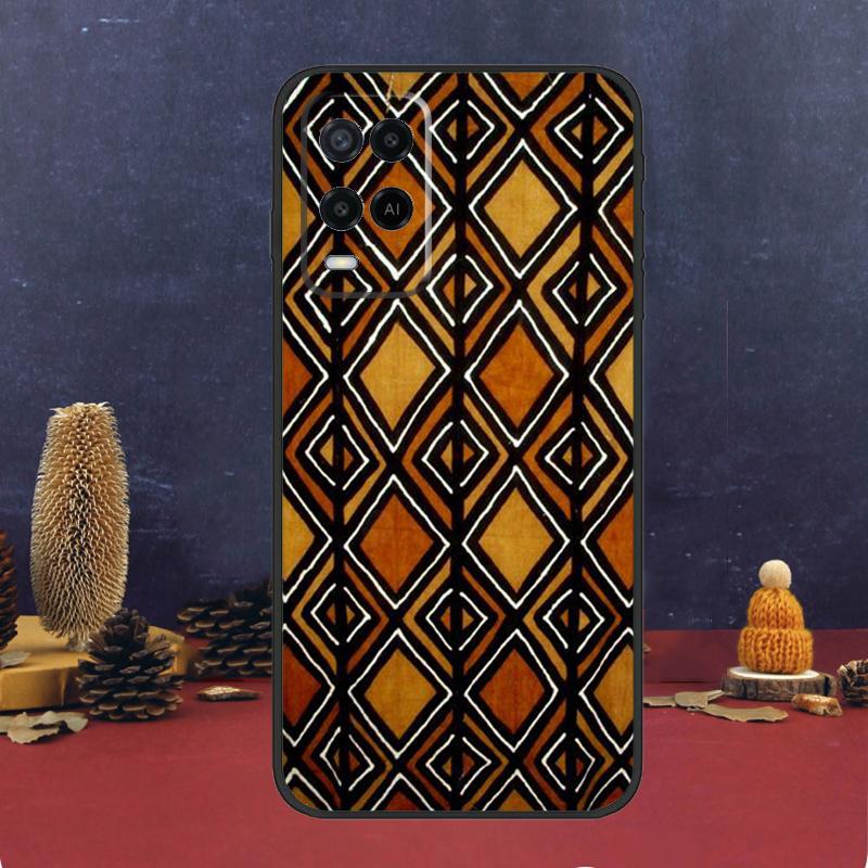 African Wax Print Design For OPPO A54S A74 A94 A58 A78 A98 A16 A76 A96 A15 A17 A77 A5 A9 A52 A72 A79 A53S A57S Case