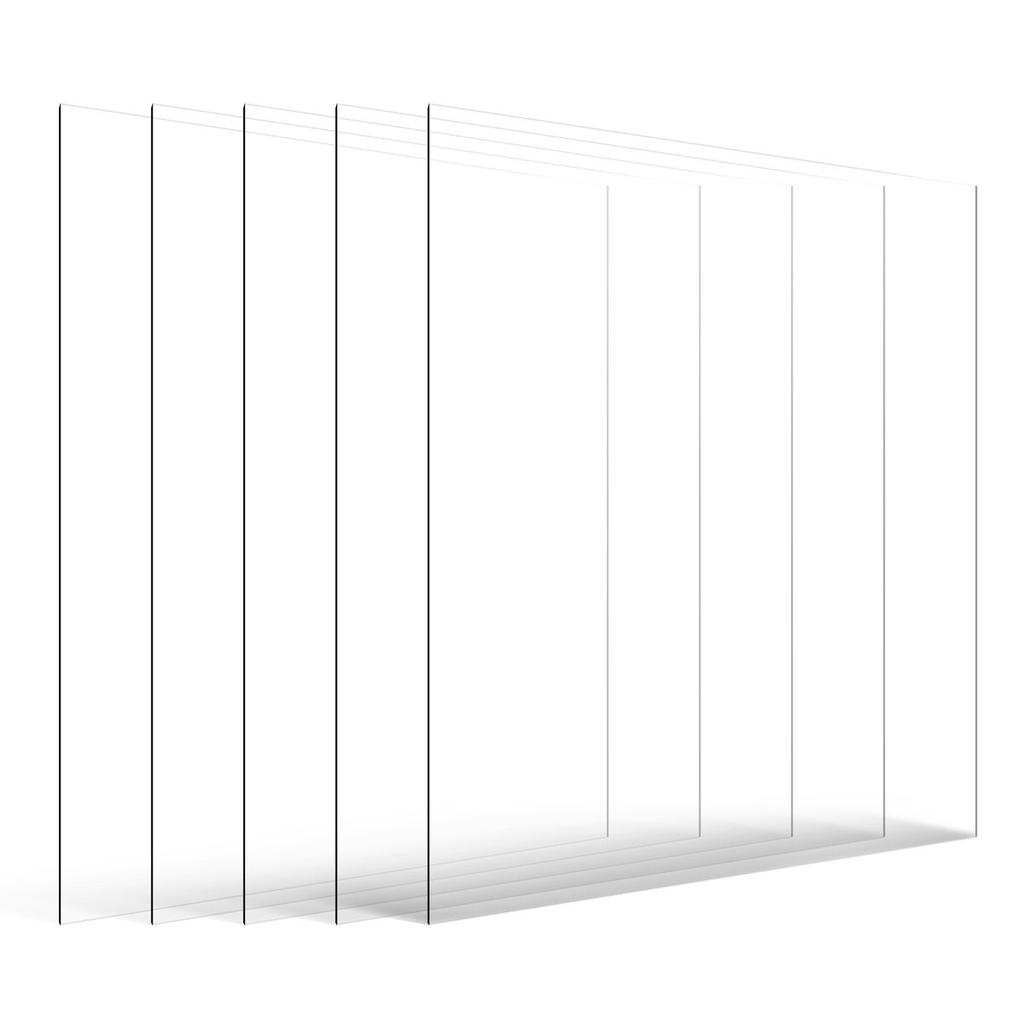 5-Pack PET/Plexiglass Sheets 24 x 36 Inch Plastic Sheets 0.04 Inch Thick