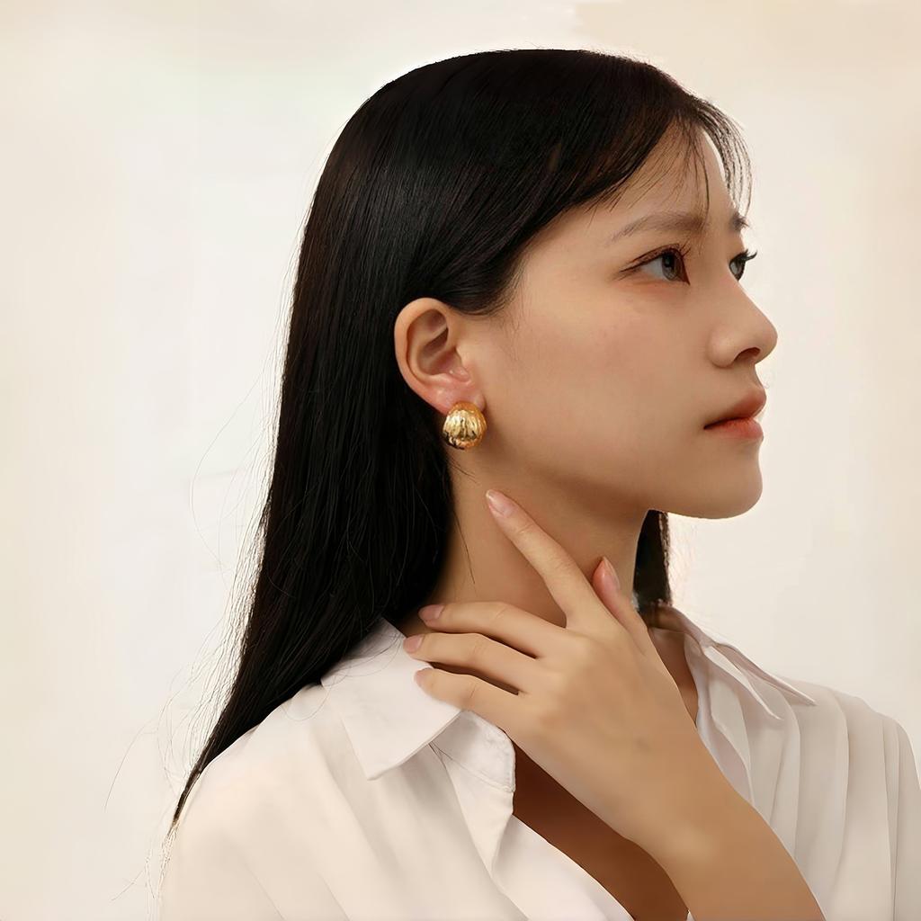 Женские полусферические геометрические серьги из нержавеющей стали, подходят для украшений для встреч и повседневного ношения.