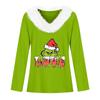 Women's T Shirt Tee Christmas Shirt Long Sleeve Party Christmas Fleece Collar V Neck Top