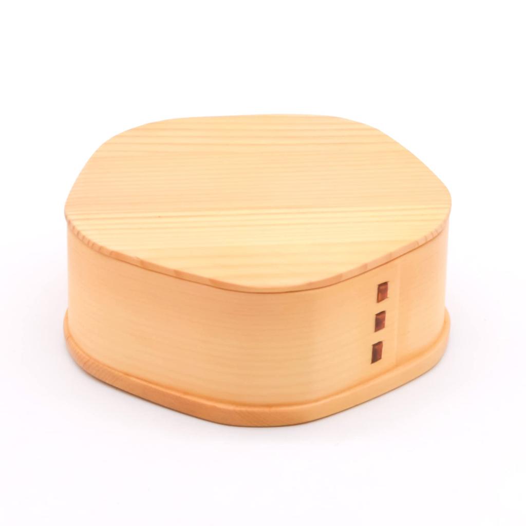 Wakayama Wappa Bento Box Store Wappa Bento Box Magewappa Bento Box Wooden Примерно 13 см Lunch Box Single Tier Sakura Shape Natural (Вакаяма
