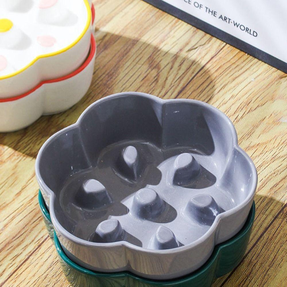 Large Diameter Slow Feeder Bowl Neck Guard Cat Water Bowl Pet Food Bowl Outdoor Feeding