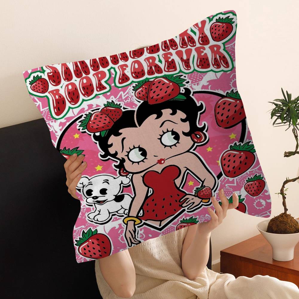 B-Betty-Cute B-Boop Anime Pillow Gift Home Office Decoration Pillow Bedroom Sofa Car Cushion Coverpillow Case