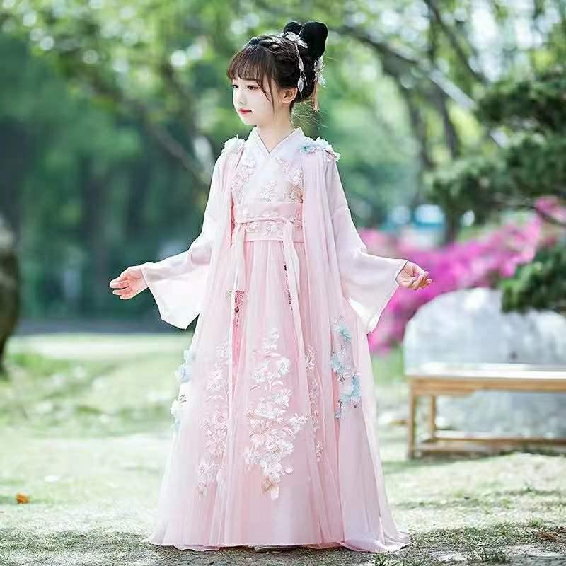 Hanfu Ruqun Весна/Осень 2025: Супер-фееричный древний стиль Тан-костюм для девочек