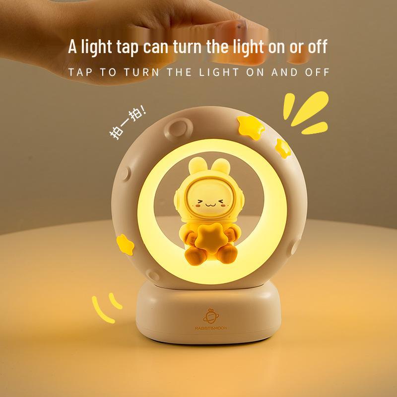 Creative Cute Starry Night Rabbit Light - Perfect Gift for Girls' Birthdays & Room Decor