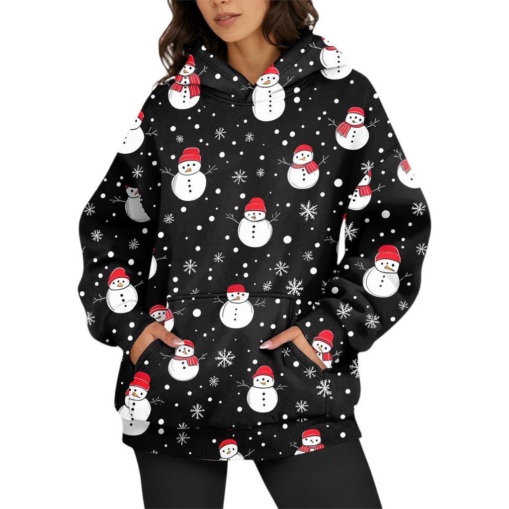 Women's Fashion Daily Versatile Casual Crewneck Sweatshirts Long Sleeve Printed Top Sweatshirts