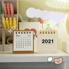 Настольный мини-календарь на 2021 год, креативные настольные украшения, портативный рабочий календарь, новогодний план, расписание
