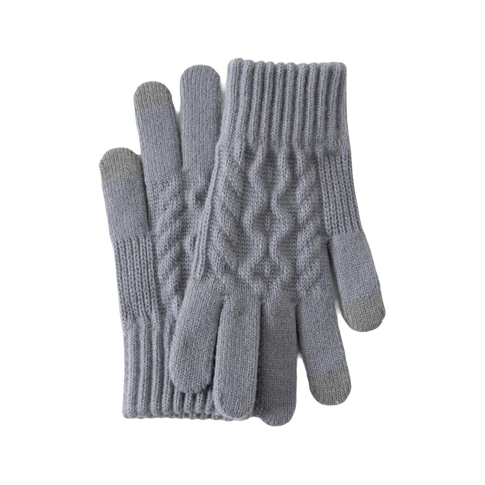 Windproof Touch Screen Gloves Thickened Wool Gloves Fashion Winter Knitted Gloves for Men Women