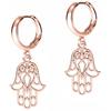 Earrings Gold Plated Hands Hands of Providence Openwork Hanging Hands Silver 925