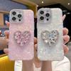 Чехол для телефона с узором из ракушек и стразами в виде сердца для iPhone 17 Pro Max/15 Pro/IP11