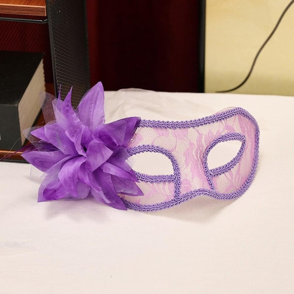 Flower Half-Face Mask Seductive Style Masquerade Ball Mask Rave Celebration
