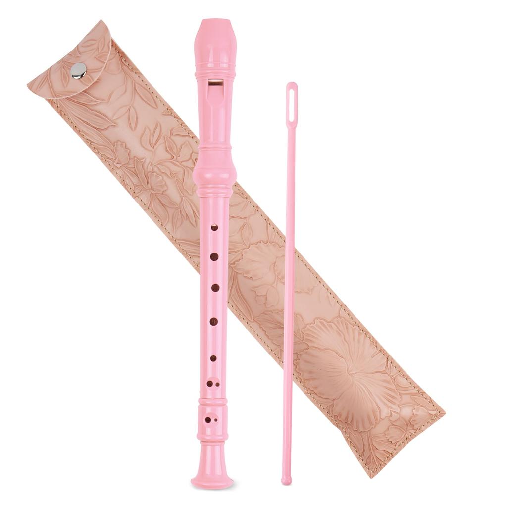Блокфлейта сопрано Jasenna для начальной школы, тональность C, сопрано, чистка, аппликатура, кожаная сумка для хранения, студенты, начинающие, 8-дырочная блокфлейта, палочка,